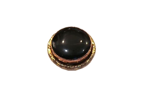 Adjustable Black Stone Ring